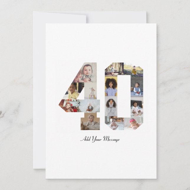 Nummer 40 Fotokollage Meddelande (Framsida)