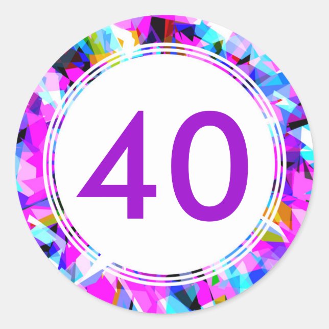 Nummer 40 - Rund etikett (Framsida)