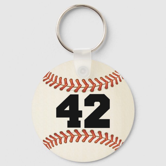 Nummer 42 Baseball Nyckelring (Framsida)