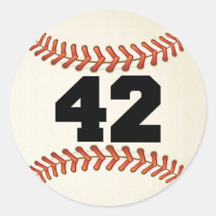 Nummer 42 Baseball Runt Klistermärke