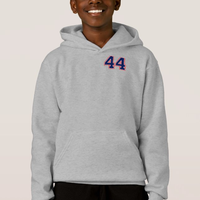 Nummer 44 44 idrotter Jersey Hoodie T Shirt (Framsida)