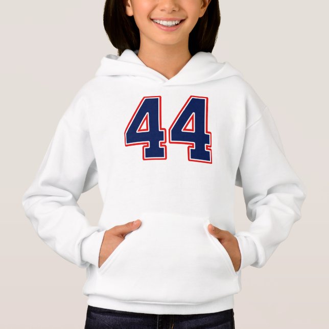 Nummer 44 44 idrotter Jersey Hoodie T Shirt (Framsida)