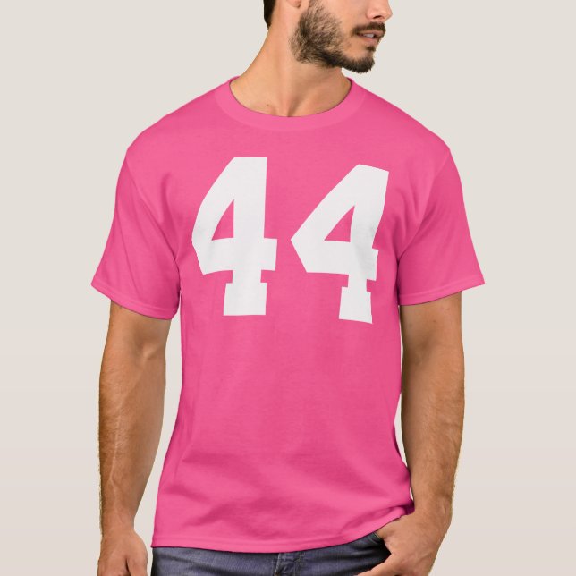 Nummer 44 (längst fram) Idrottsteamet Jersey Numbe T Shirt (Framsida)