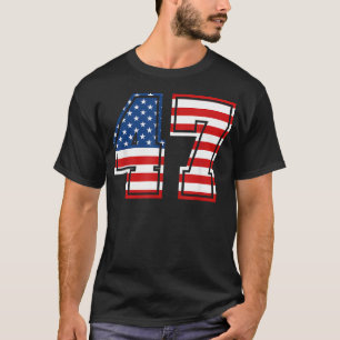 Nummer 47 47 Födelsedag Universitets Sportlag Unif T Shirt