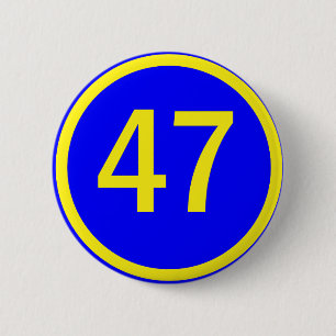 nummer 47, i en cirkel knapp