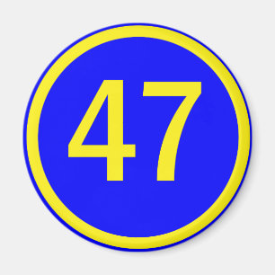 nummer 47, i en cirkel magnet