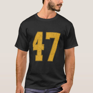 Nummer 47 Numrerat enhetligt idrottsteam Jersey 47 T Shirt