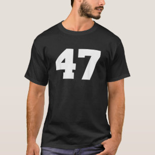 Nummer 47 Sports Jersey Player 47 Fläkt FRONT-utsk T Shirt