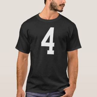Nummer 4 Fotbollsutbildning för utformning bakifrå T Shirt