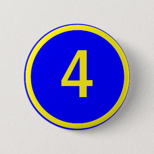 nummer 4 i en cirkel knapp