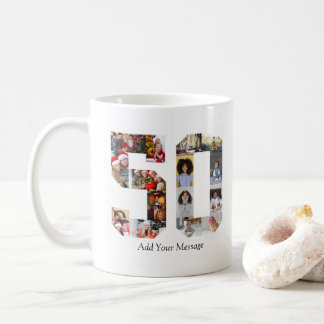 Nummer 50 Fotokollage Kaffemugg
