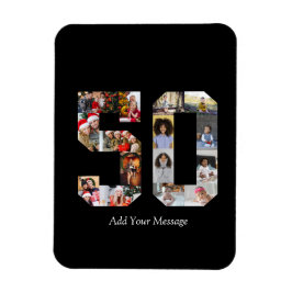 Nummer 50 Fotokollage Magnet