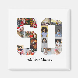 Nummer 50 Fotokollage Magnet
