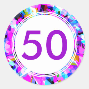 Nummer 50 - Rund etikett