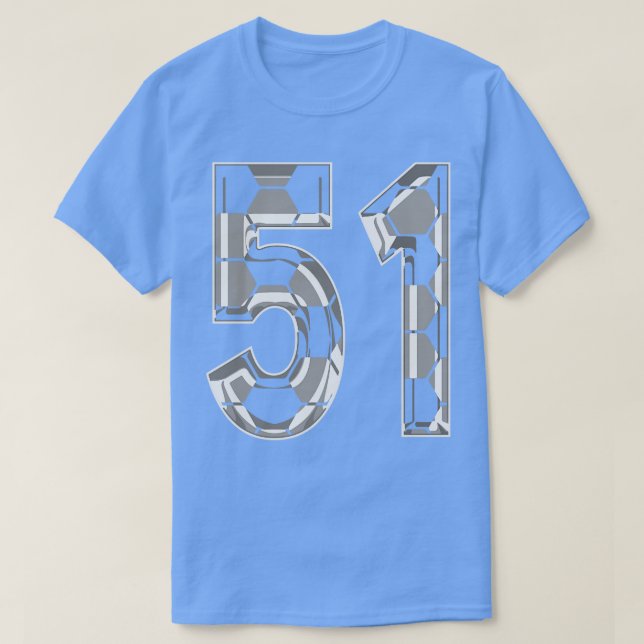 Nummer 51 Jersey 51 Mamma Player Fläkt T Shirt (Design framsida)