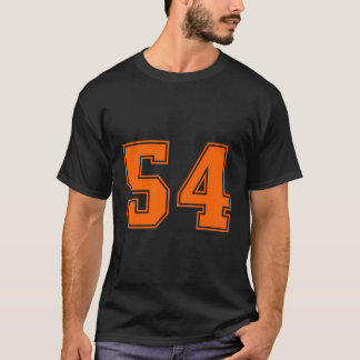 Nummer 54 Orange Iports Jersey Lucky Number T Shirt