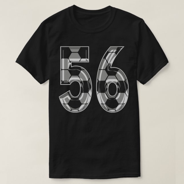 Nummer 56 Jersey 56 Mamma Player Fläkt 1 T Shirt (Design framsida)