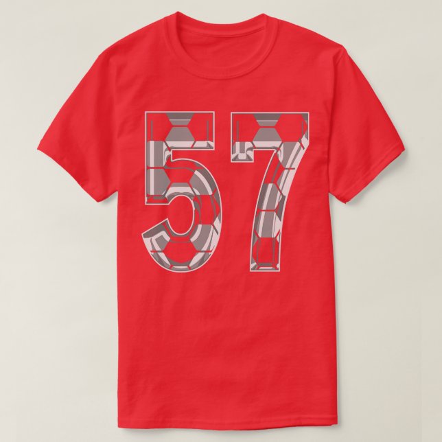 Nummer 57 Jersey 57 Mamma Player Fläkt T Shirt (Design framsida)