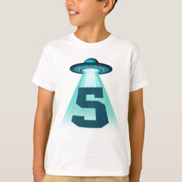 Nummer 5 Abduction UFO Alien Themme 5 Year Old Kid T Shirt