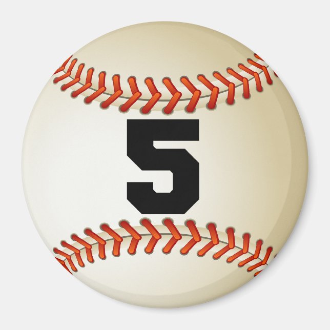 Nummer 5 Baseball Magnet (Framsidan)