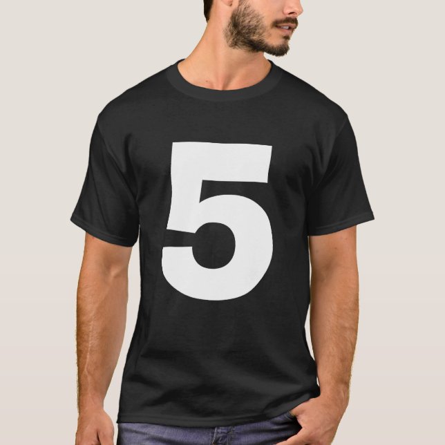 Nummer 5. Fem T Shirt (Framsida)