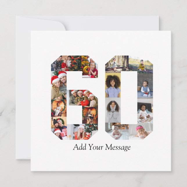 Nummer 60 Fotocollage Meddelande (Framsida)