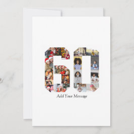 Nummer 60 Fotocollage Tack Kort