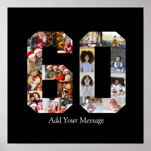 Nummer 60 Fotokollage Poster (Framsidan)