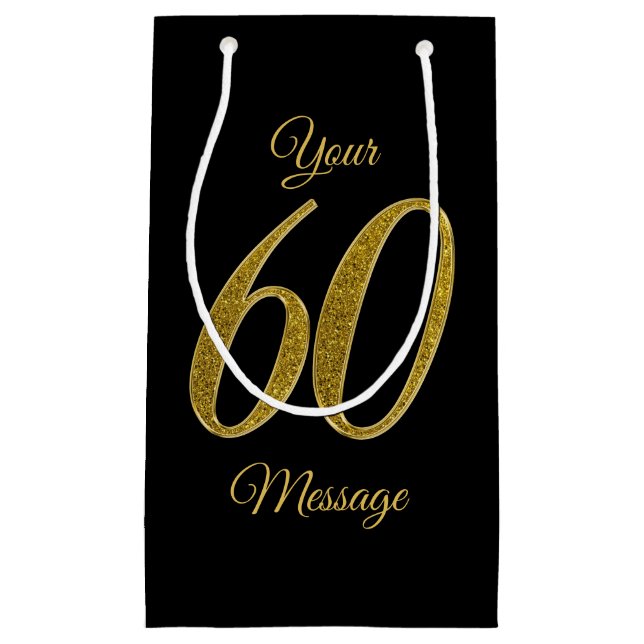 Nummer 60 Guld Glitter Stil (Framsidan)