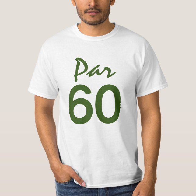 Nummer 60 par golfbana för 60-årsgolfspelare t shirt (Framsida)