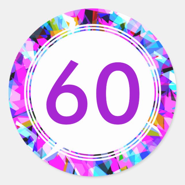 Nummer 60 - Rund etikett (Framsida)