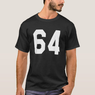 Nummer 64 Sports Jersey Front and Back Team Player T Shirt