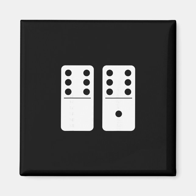 Nummer 67 Domino Rolig Six Seven Meme 6 Och 7 Gen  Magnet (Framsidan)