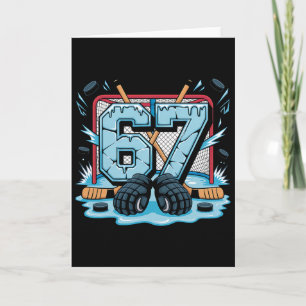 Nummer 67 Hockey Drip Meme Hockeyspelare Kort