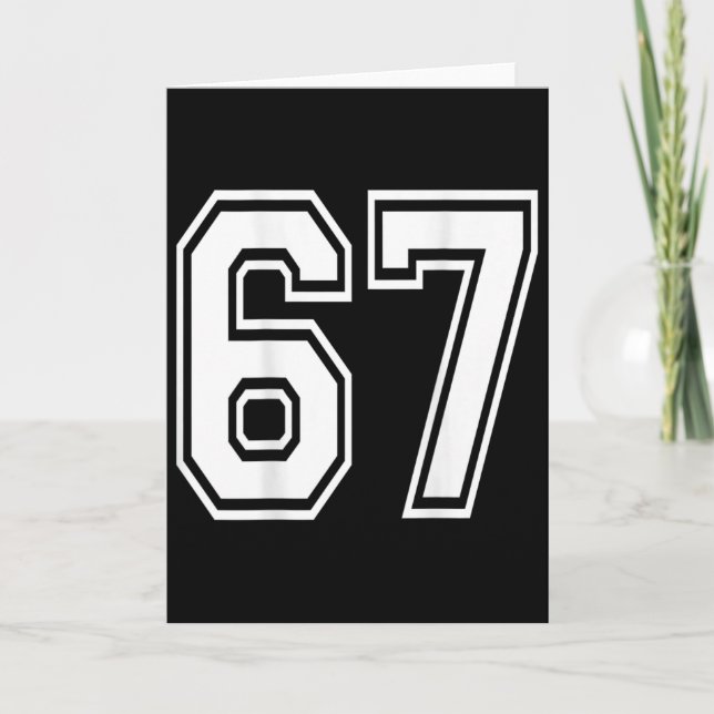 Nummer 67 Idrottsspelare Nummer Ck På Tröjan Endas Kort (Framsida)