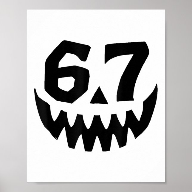 Nummer 67 Matchande Sex Sju 6 7 Meme 6 7 Hallowee Poster (Framsidan)