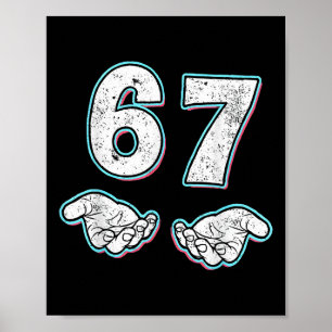 Nummer 67 Matchande Sex Sju 6 7 Meme 6-7 Halloween Poster