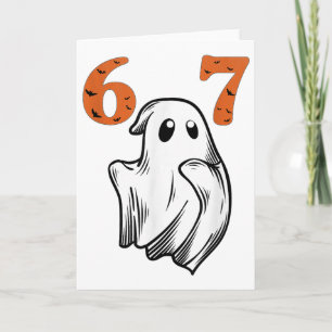 Nummer 67 Matchande Sex Sju 6 7 Meme Halloween Co Kort
