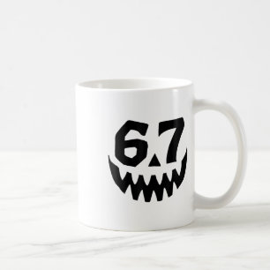 Nummer 67 Matchande Six Seven 6 7 Meme 6 7 Hallowe Kaffemugg