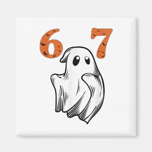 Nummer 67 Matchande Six Seven 6 7 Meme Halloween C Magnet