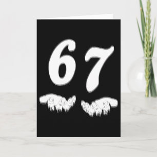 Nummer 67 Matchande Six Seven Meme Rolig Halloween Kort