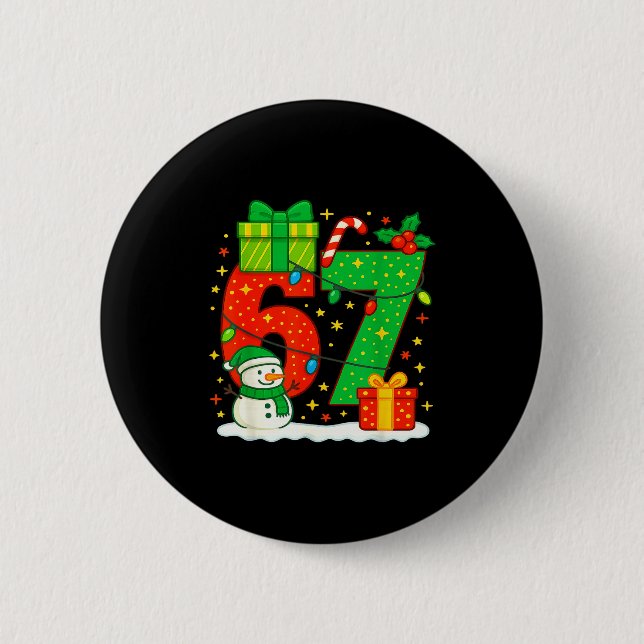 Nummer 67 Meme Matchande Julpar 67 Sex Se Knapp (Framsida)