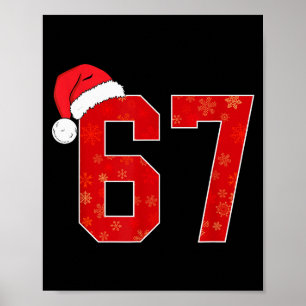 Nummer 67 Meme Santa julmatchande gruppkostnad Poster