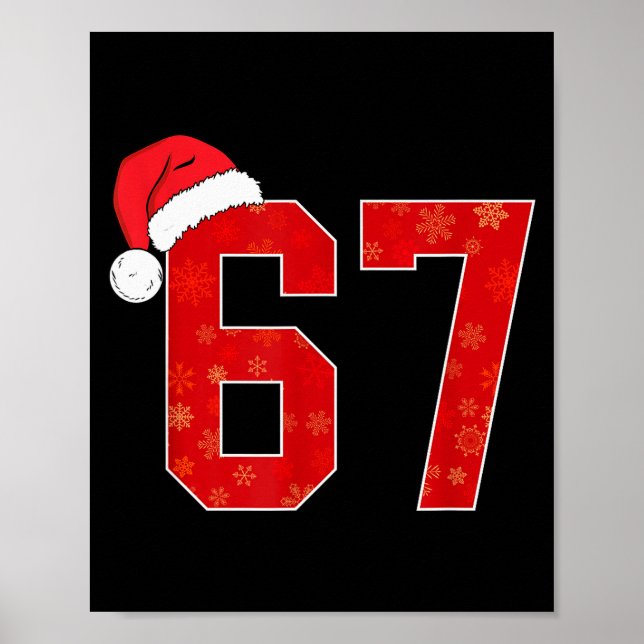 Nummer 67 Meme Santa julmatchande gruppkostnad Poster (Framsidan)