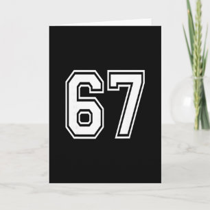 Nummer 67 Numrerad Uniform Sporttröja Lag 67:e Kort
