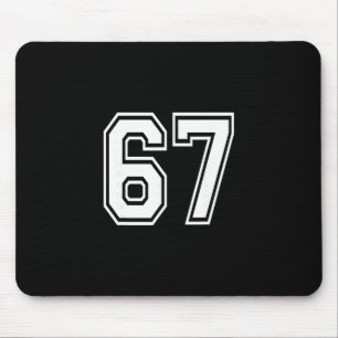 Nummer 67 Numrerad Uniform Sporttröja Lag 67:e Musmatta