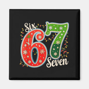 Nummer 67 Rolig Sex Sju 6 7 Meme Julbelysning Magnet