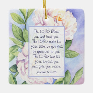 Nummer 6 24-26 Blommigten Lord Bless You Julgransprydnad Keramik