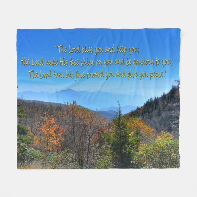 Nummer 6:24-26 fleecefilt (Framsidan (Horisontell))