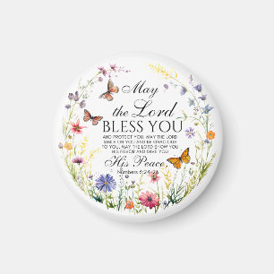 Nummer 6:24-26 Herren Bless du Wildblomma Magnet